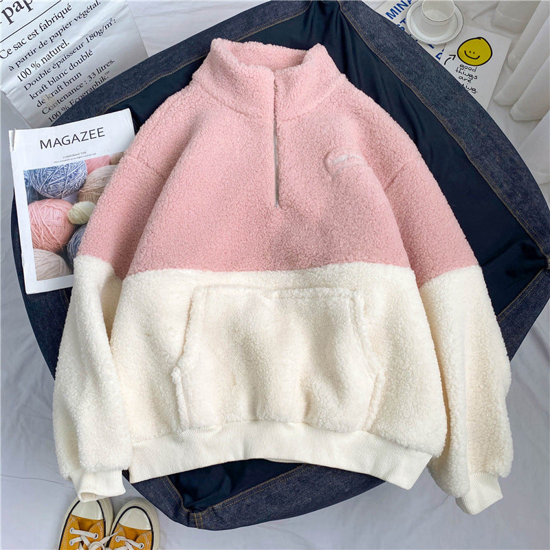 Cozy Plush Semi-High Collar Warm Winter Coat