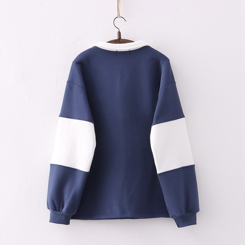 Cute Embroidered Thickened Winter Pullover Sweater