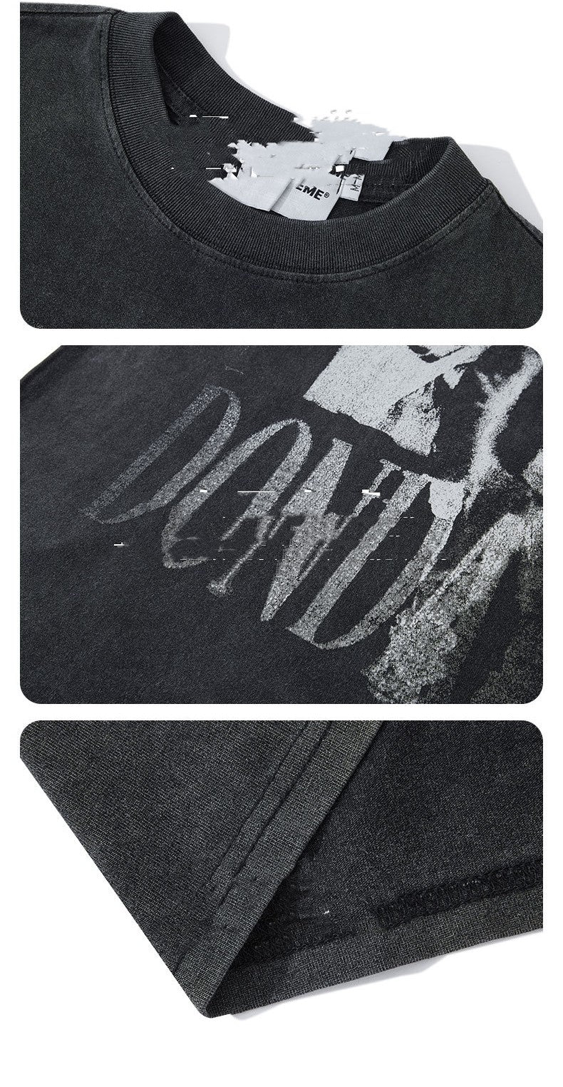 Vintage Washed Loose Short Sleeve Graphic Tee