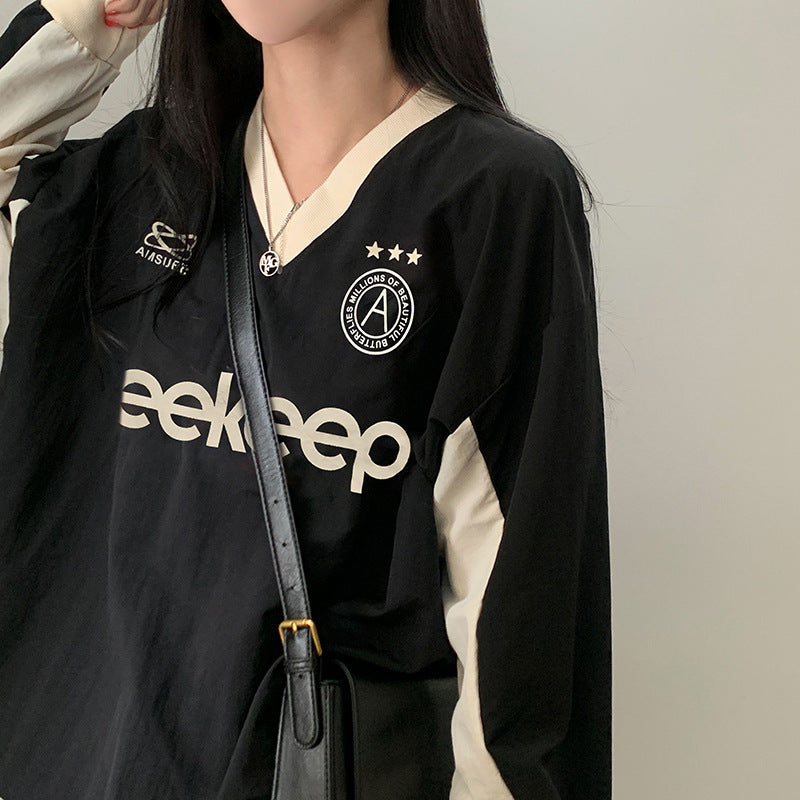 Letter Print Oversized Streetwear Sweatshirt