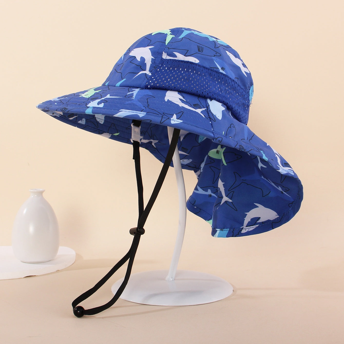 Boy's Cartoon Print Bucket Hat – Breathable Outdoor Cap for Spring and Summer
