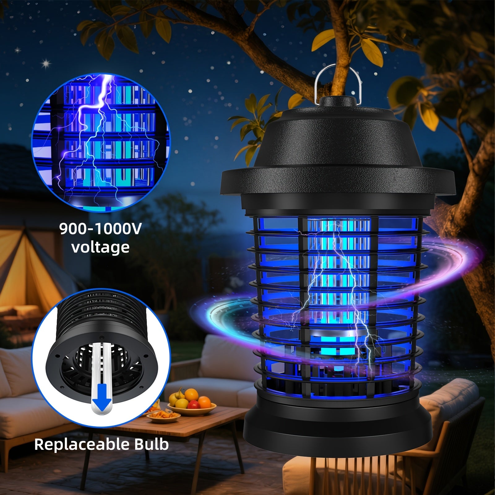 4000 Square Foot Mosquito and Fly Zapper Lamp