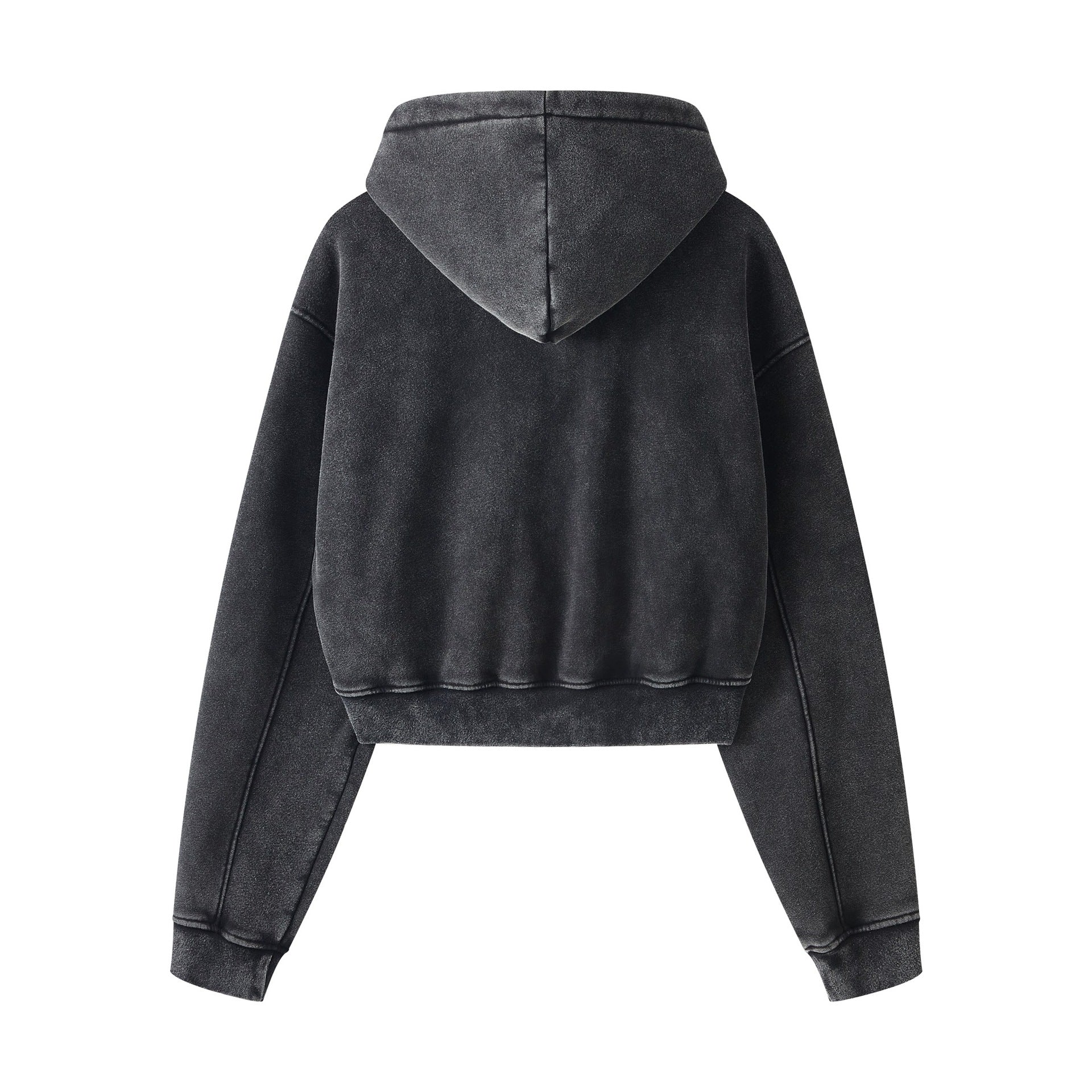 Retro Color Block Zip Hooded Sweater