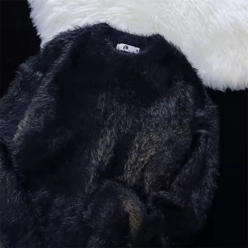 Warm Crew-neck Knit Sweater Womens New Winter Style