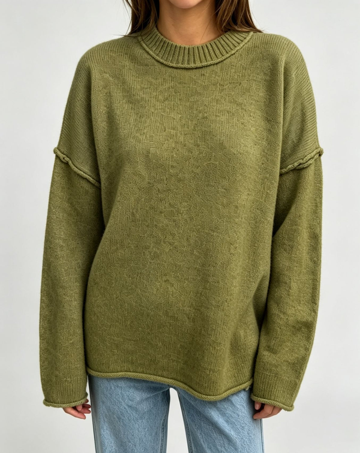 Loose-fit Oversized Pullover Sweater Womens Autumnwinter Casual Knit Top