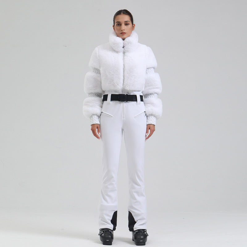 Women's Waterproof Windproof One-Piece Winter Ski Suit