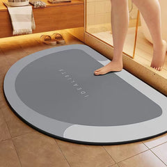 Minimalist Diatomaceous Earth Bathroom Mat for Quick Water Absorption and Drying