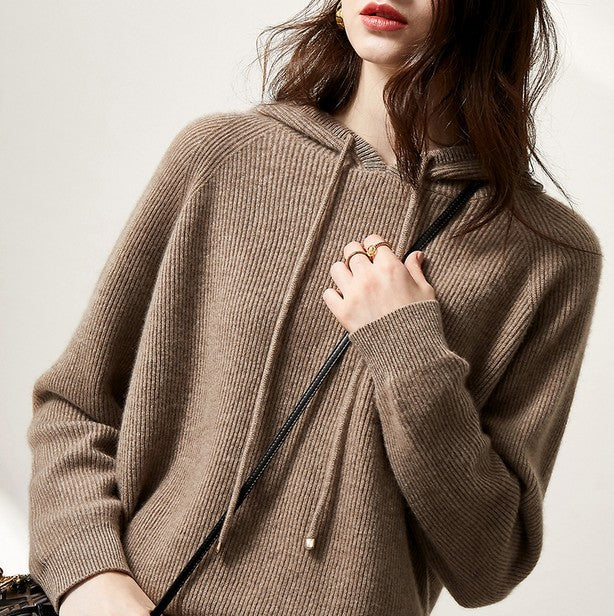 Autumn and Winter Thickening Knitted Hat Loose Sweater