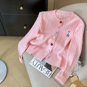 Knitted Cardigan Sweater Coat for Petite Women Short Style