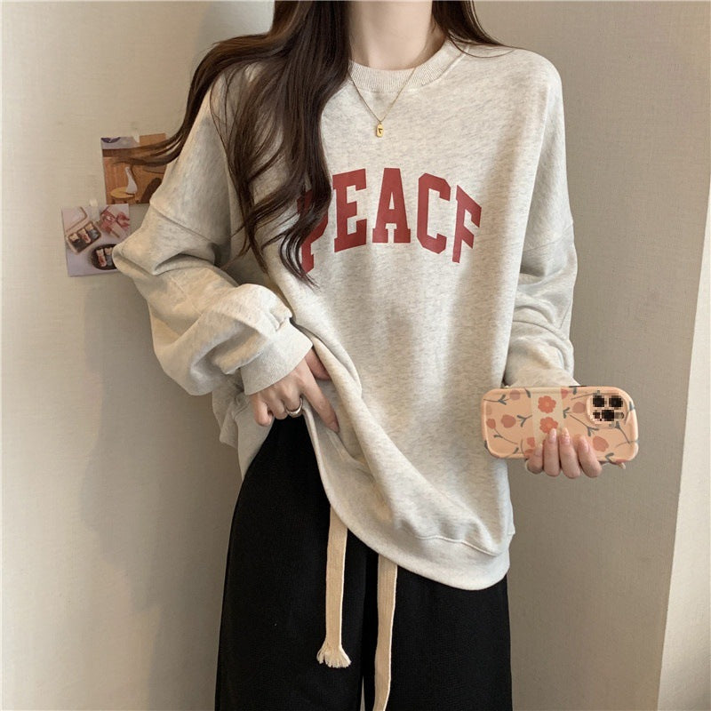 Loose Long-Sleeve Couple's Pullover Sweater