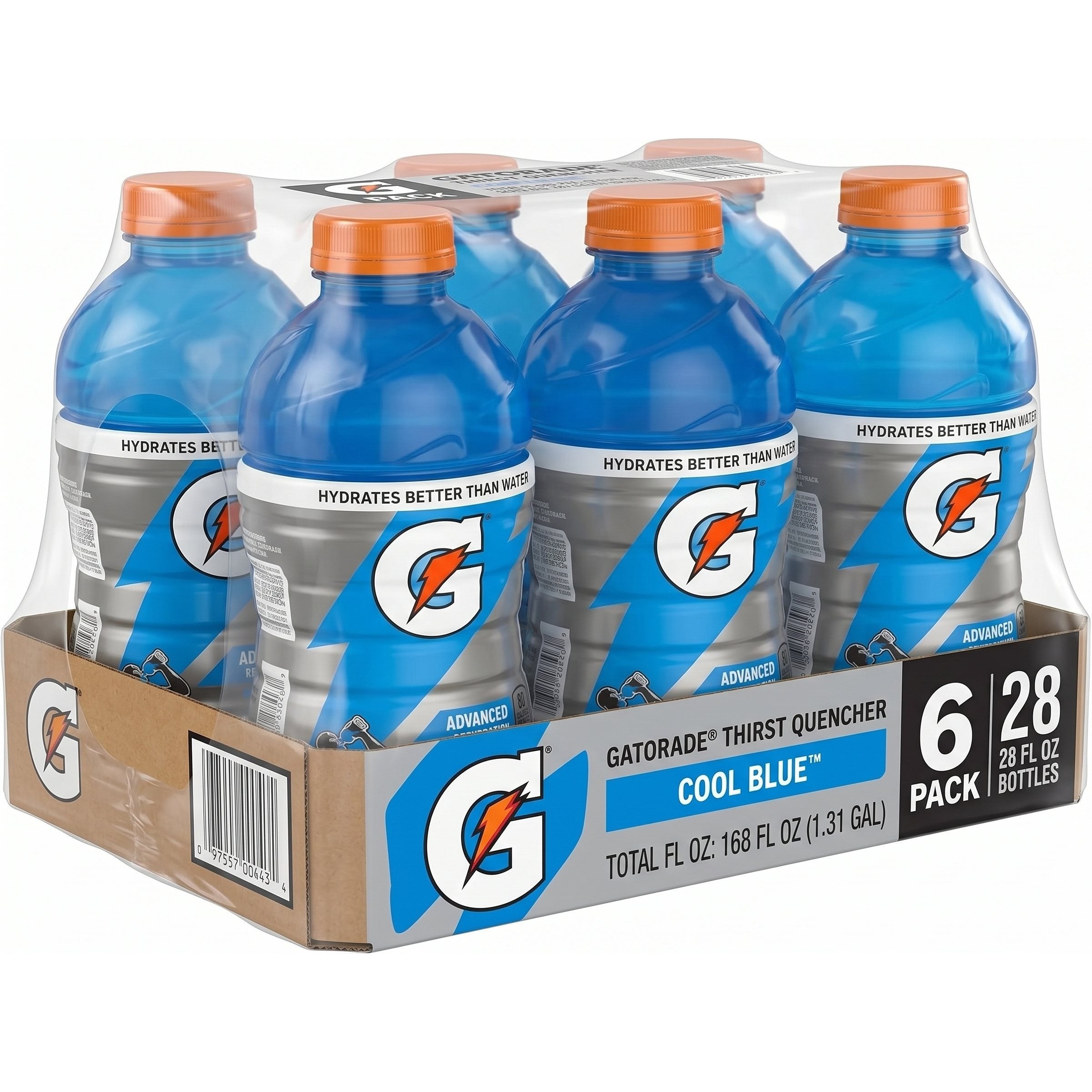 Gatorade Cool Blue Flavor Sports Drink, 28 oz, 6 Pack