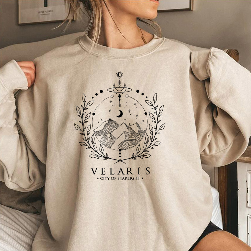 Letters Graphic Crew Neck Streetwear Pullover Sweatshirt