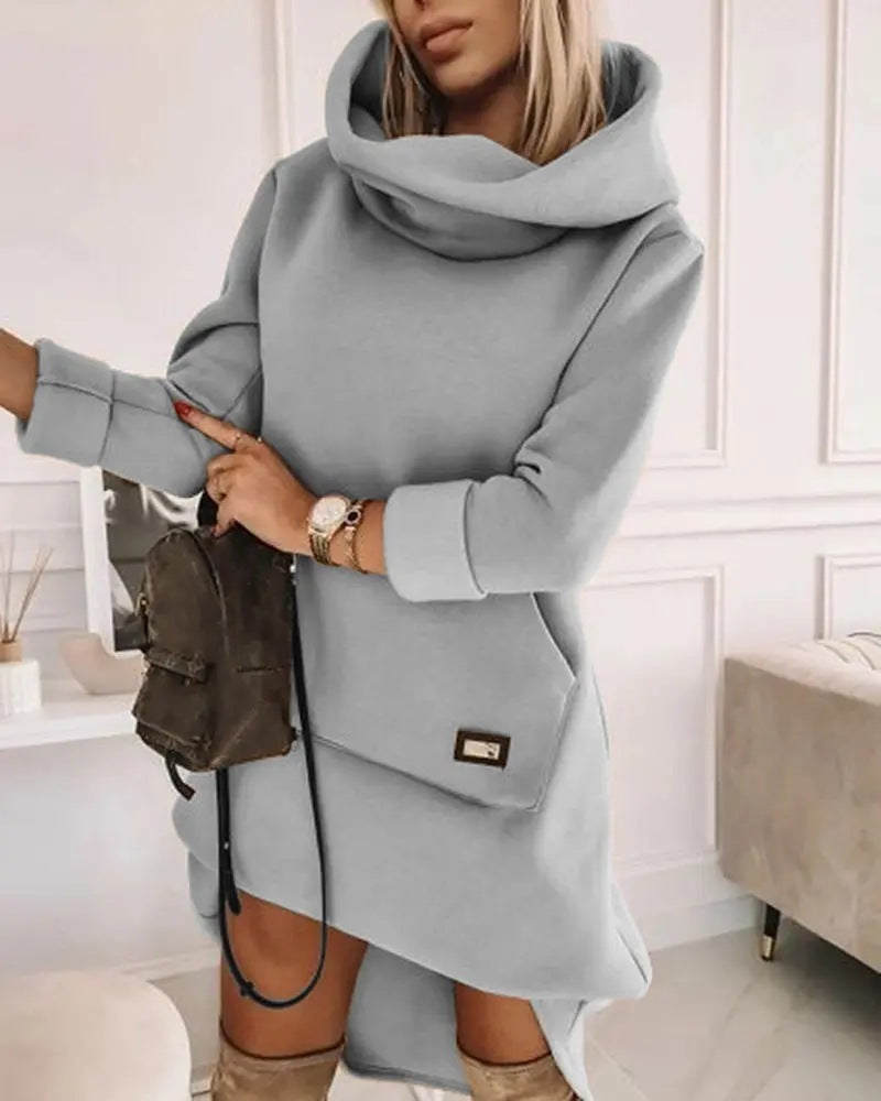 Cozy Loose-Fit Casual Women's Pullover Hoodie with Pocket