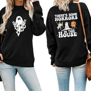 There's Some Horrors Printed Casual Long Sleeve Sweater