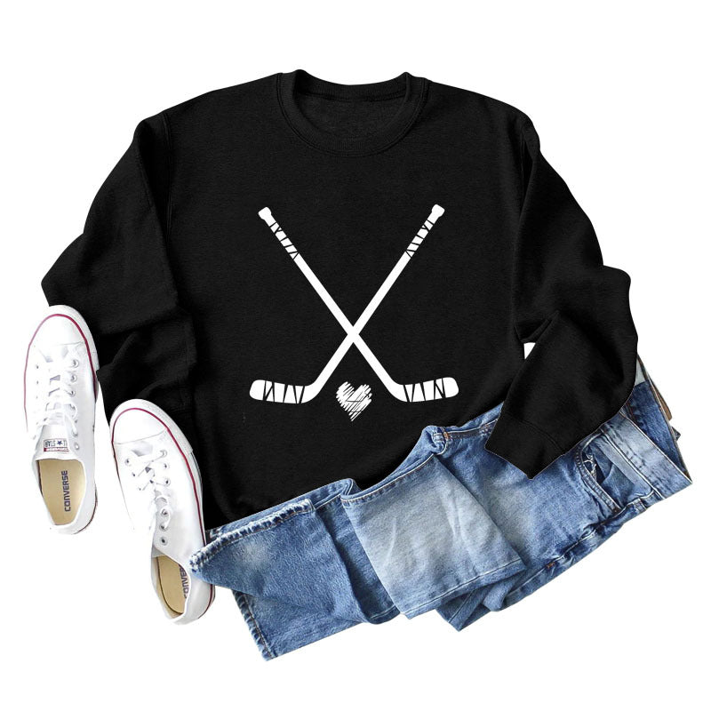 Plus Size Casual Long Sleeve Letter Print Autumn Sweater