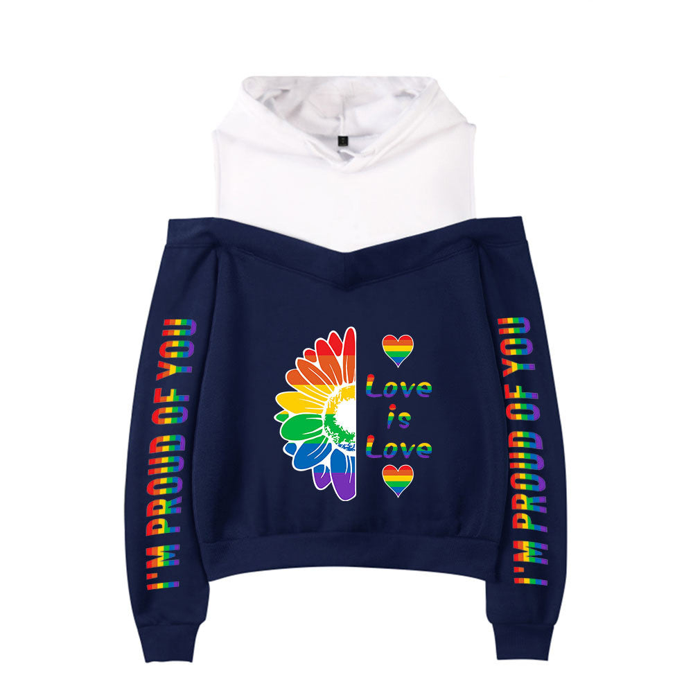 Women's Off-the-Shoulder Casual Pullover Hoodie
