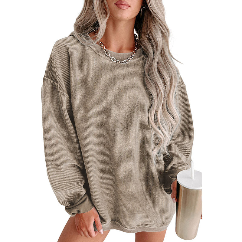 Cozy Solid Color Women's Knitted Pullover Sweater