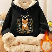 Plus Size Heated Fleece Hooded Sweatshirt