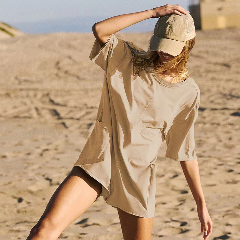 Women's Casual Backless Short Jumpsuit with Pockets