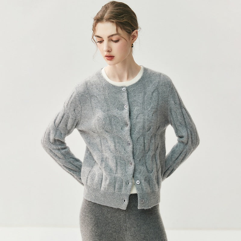 Ribbed Sweater with a Crew Necksoft
