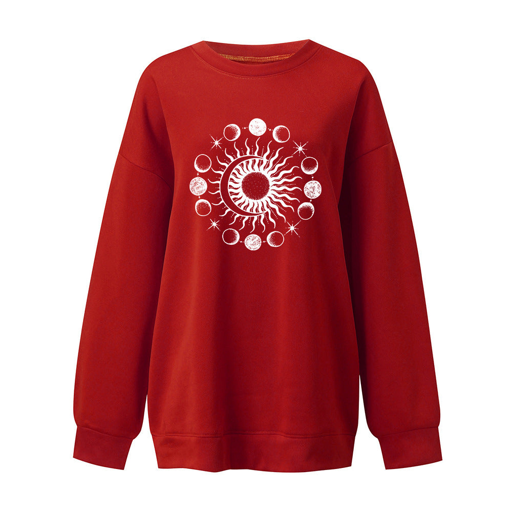 Mysterious Sun & Moon Third Eye Oversized Hoodie