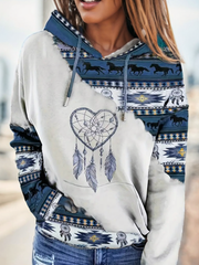 Ladies' Printed Long-sleeved Top
