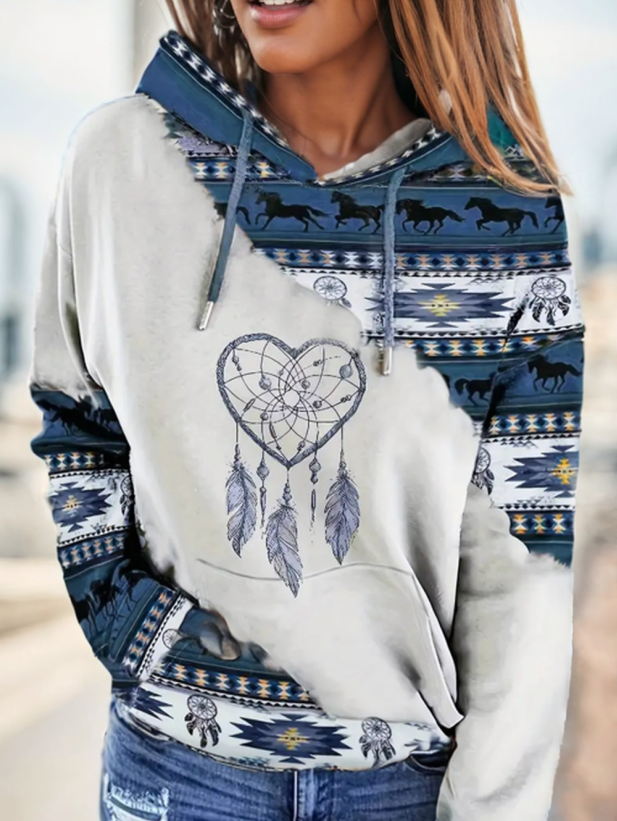 Ladies' Printed Long-sleeved Top