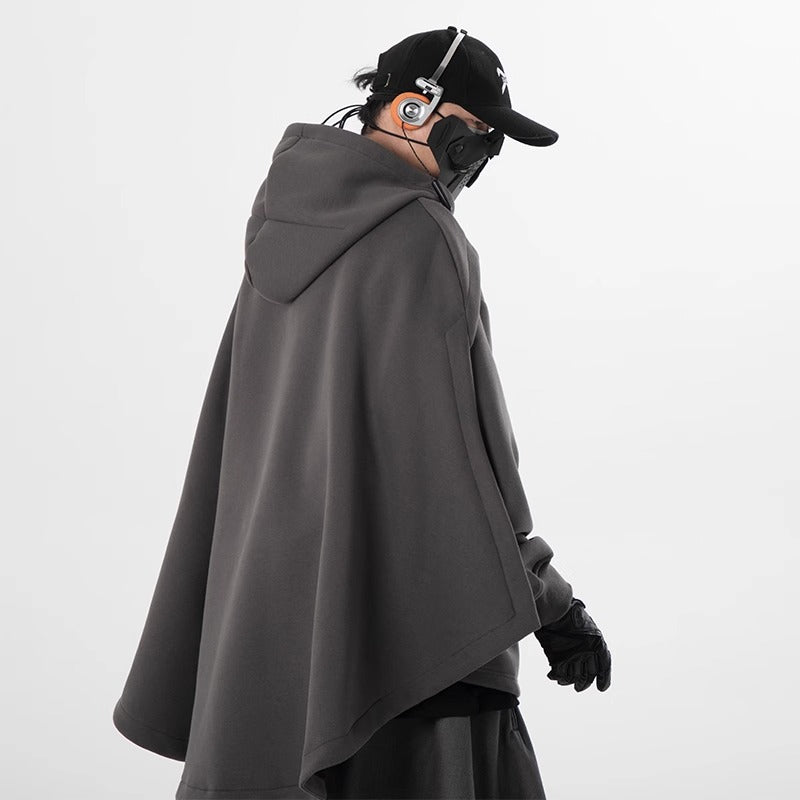 Men's Retro Mechanical Turtleneck Cape Sweater