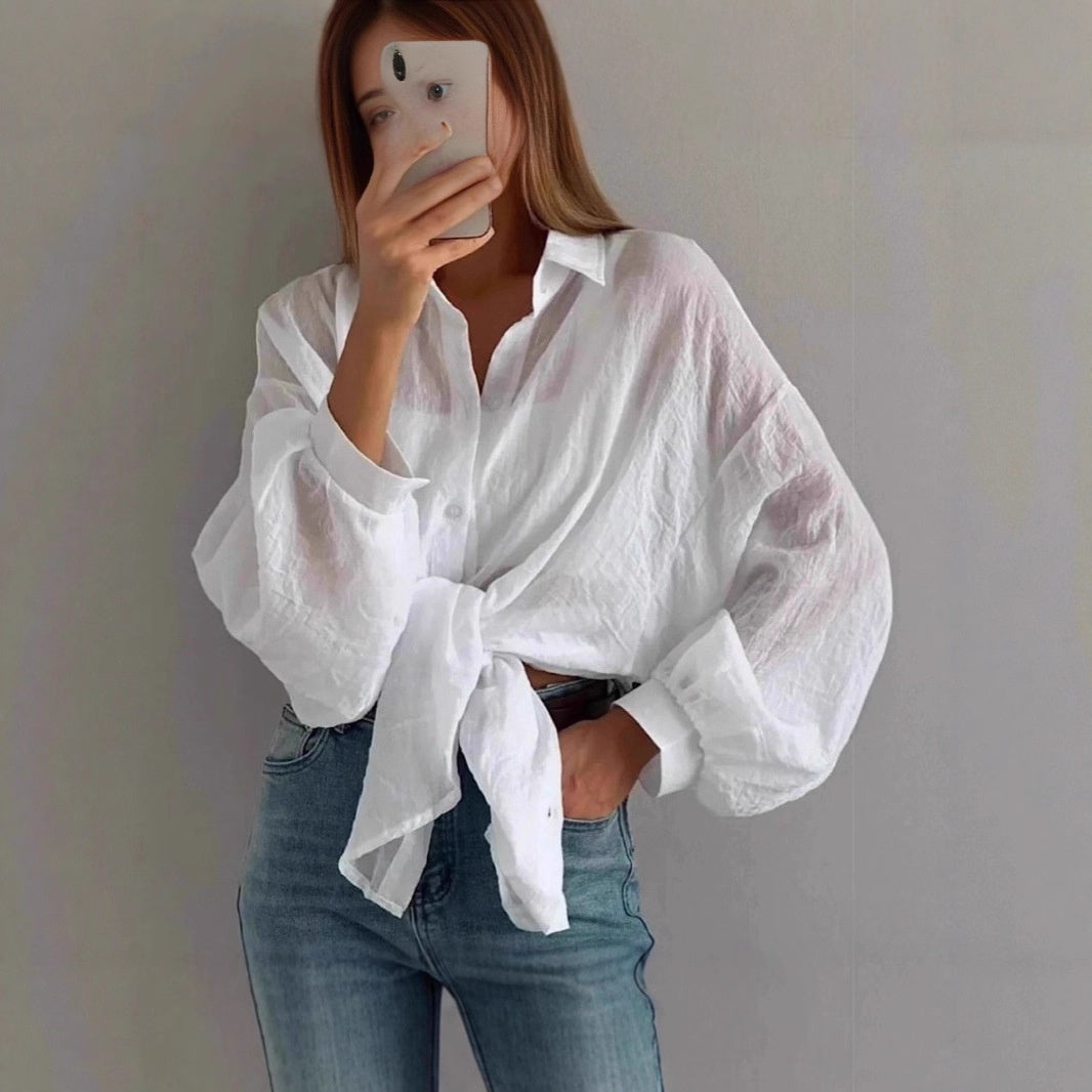 Women's Loose-Fitting Long-Sleeve Sun-Protective Shirt