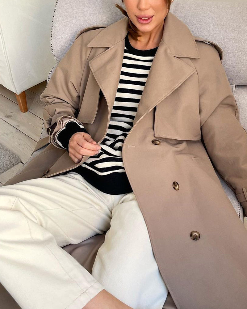 Women's Cozy Striped Knit Pullover Sweater