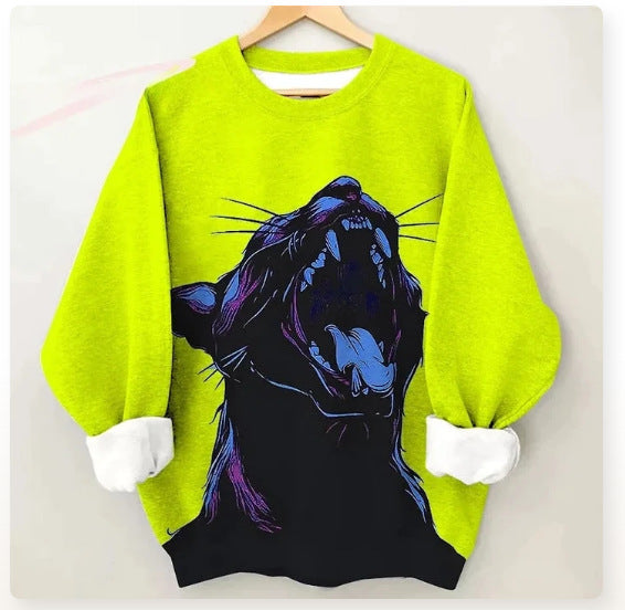 Colorful Cheetah Print Long Sleeve Fashion Sweater