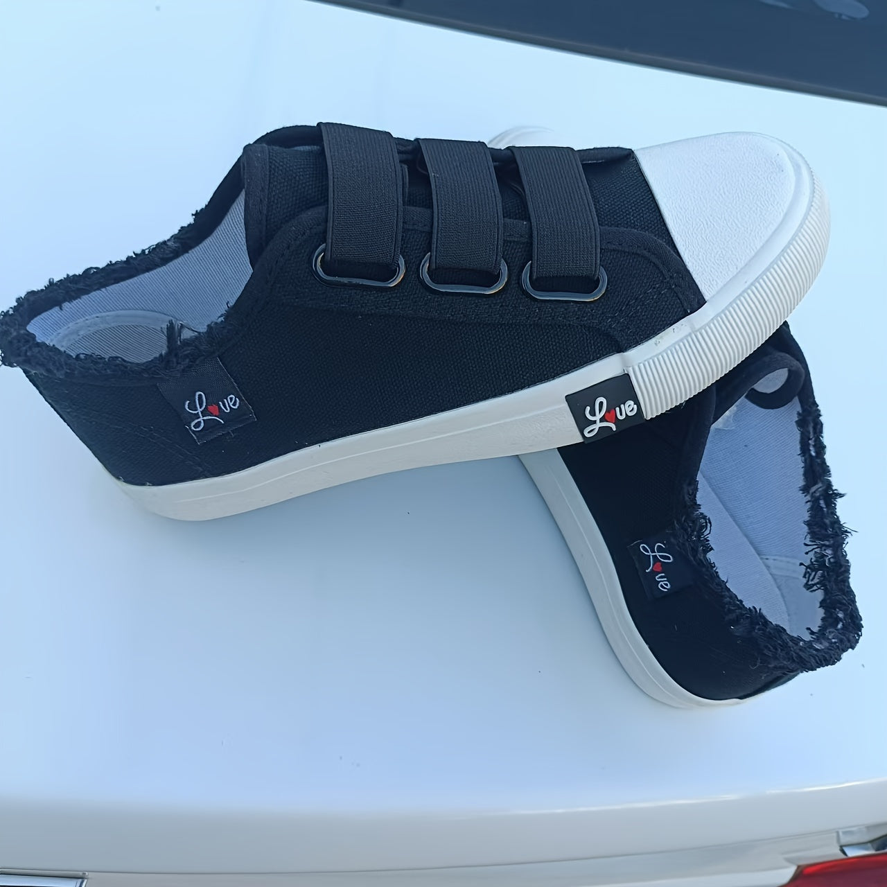 Elastic Band Slip-On Casual Shoes for Women