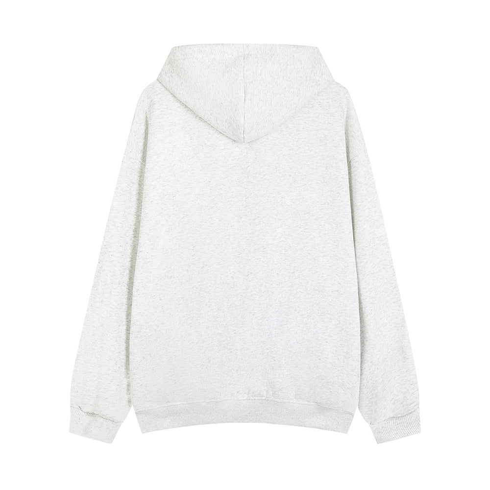 Unisex Flame Print Streetwear Hoodie | Casual Loose Pullover