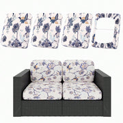 4pcs/ 8pcs/12pcs Patio Cushion Covers, Stretch Outdoor Couch Cushion Covers Replacement, Washable Outdoor Chair/Sofa Slipcovers for Patio Furniture Cushion Protector with Elastic Bottom (Paisley, Cover solely)