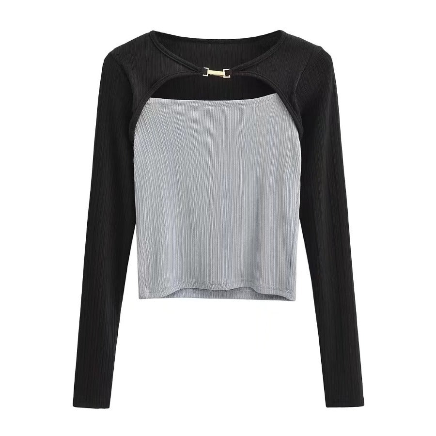 Women's Long Sleeve Elastic Fit Bottoming Shirt