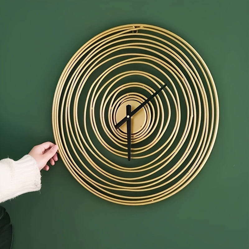 Large Metal Wall Mount Clock Modern Office Home Shop Art Decor Silent Movement 19 Inches Diameter