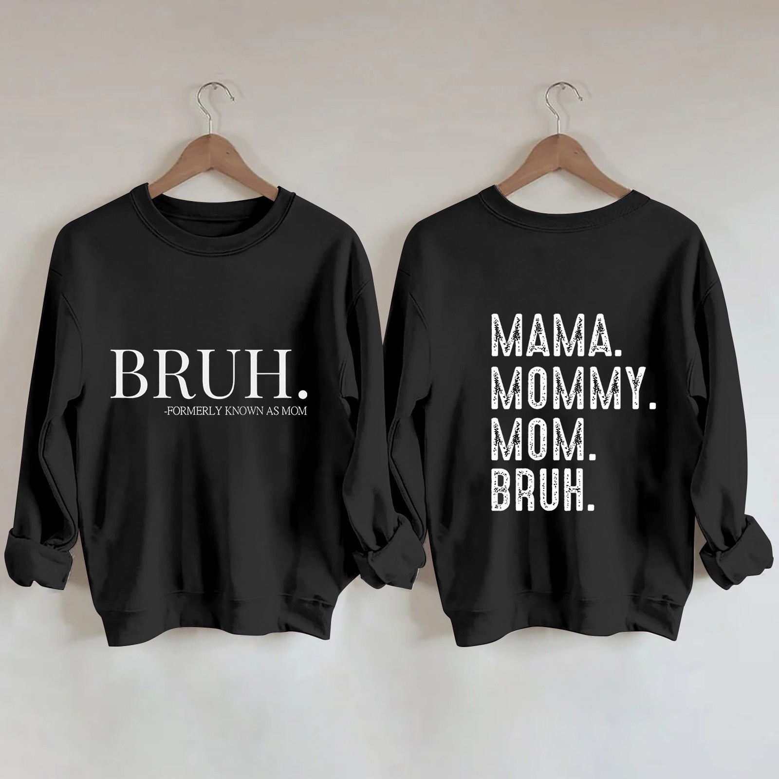 Trendy Letter Print Round Neck Hoodie for Women