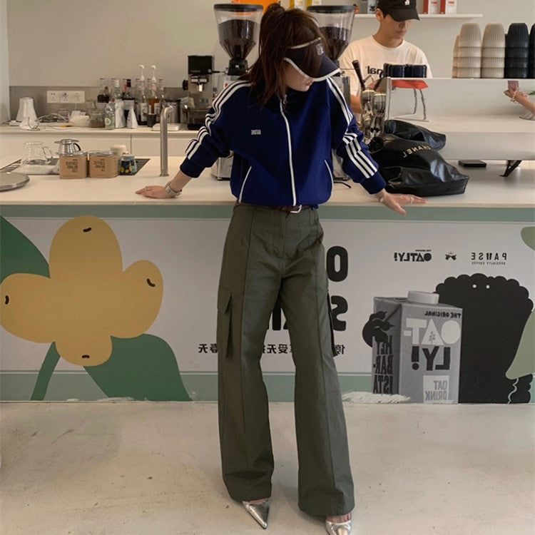 Retro Casual Loose Cotton Pullover Sweatshirt