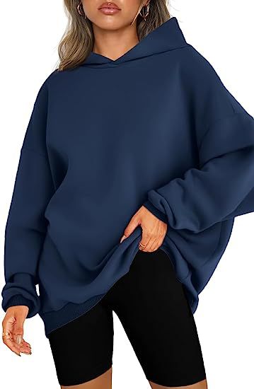 Women's Oversized Hooded Pullover Cozy Casual Sweater