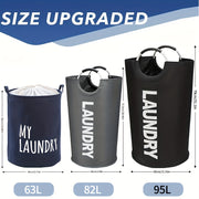Large Laundry Basket with Foldable Laundry Bag, Independent High Hanger, Foldable Laundry Box, High Quality Laundry Basket, Of High Quality. The Handle Ring Adopts A Half Ring Design And The Connec...