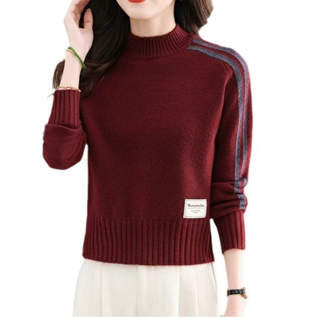 Short Sweater Women's Small Foreign Wool Bottoming Shirt Autumn and Winter