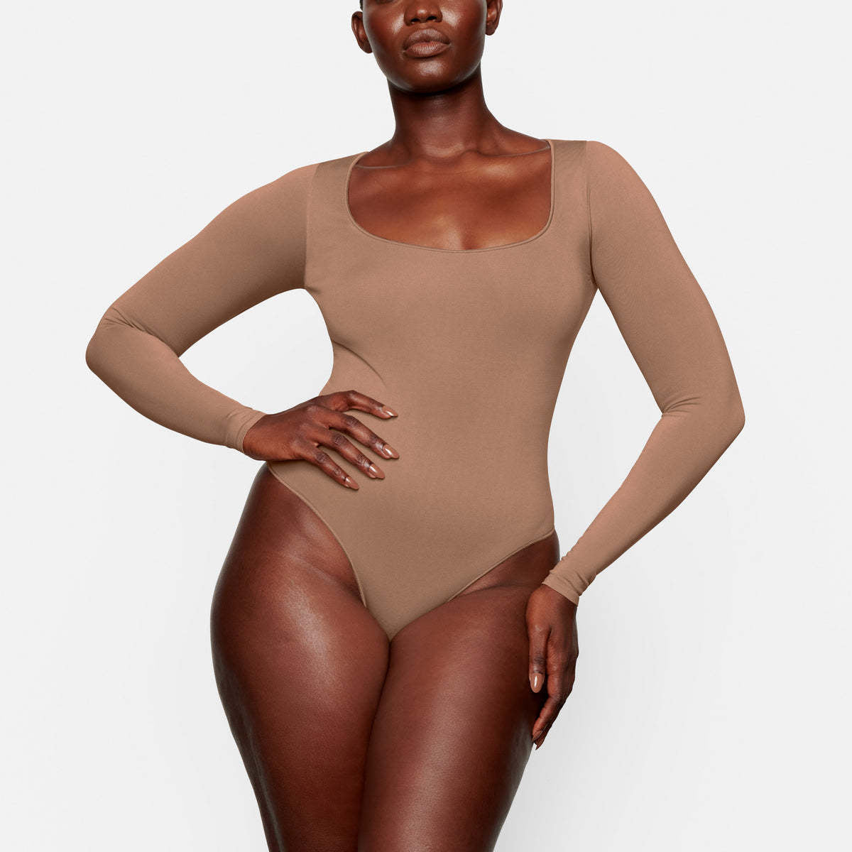 Women's Long Sleeve Body Shaping Open Crotch Jumpsuit