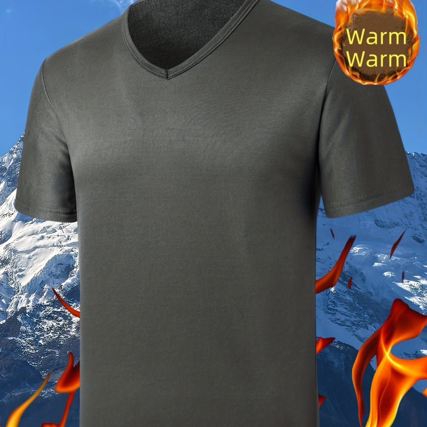 Women's Short Sleeve Thermal V-Neck Top