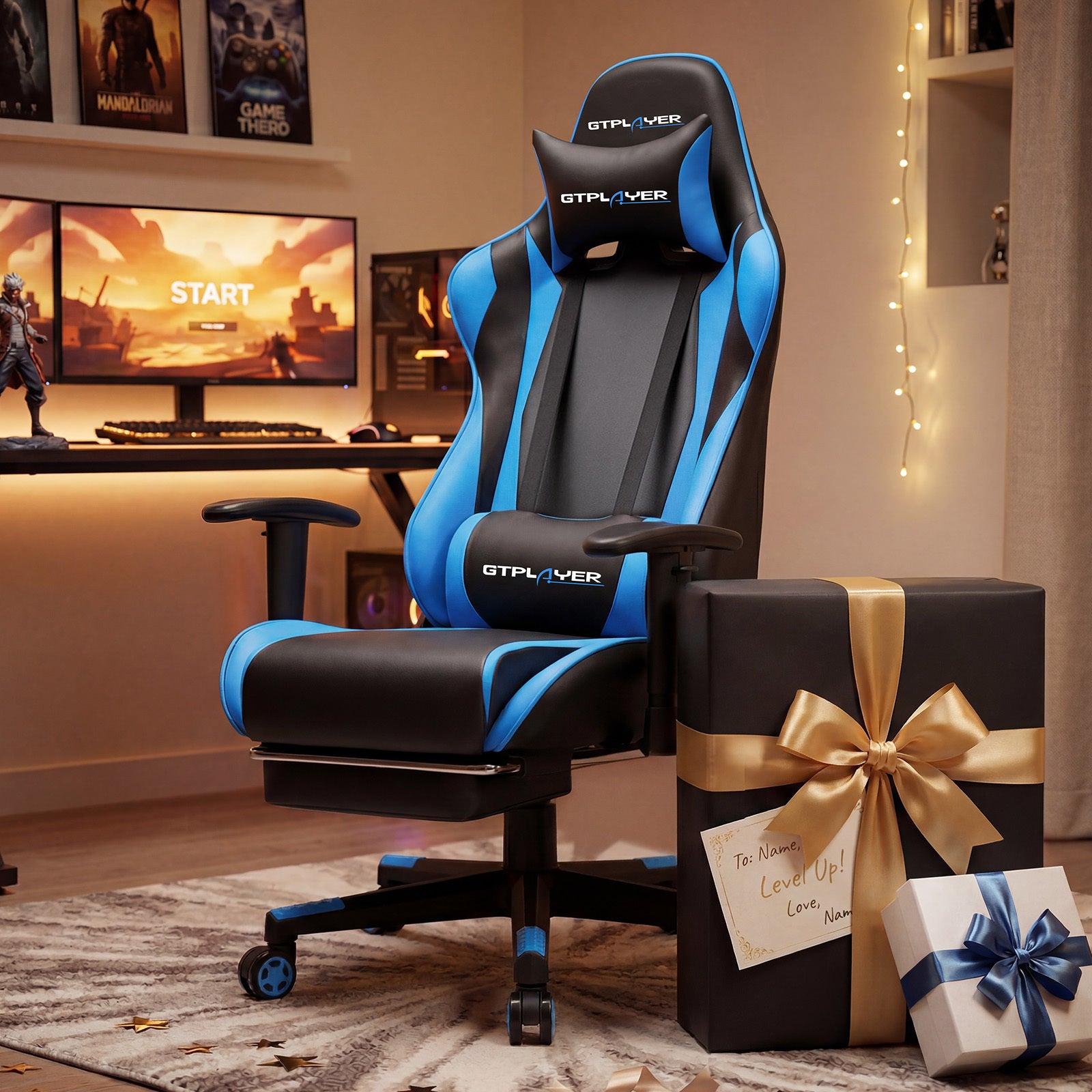 Big and Tall Heavy-Duty Executive Chair with Footrest