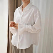 Women's Long-Sleeve Shirt With Ruffled Cuffs