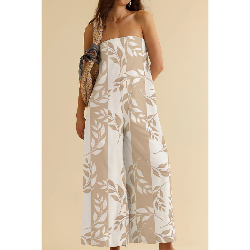 Fashion Top Wide-leg Pants Jumpsuit Women