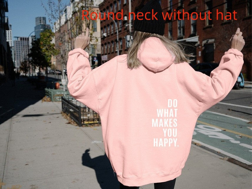 Do What Makes You Happy Oversized Wool Blend Sweatshirt
