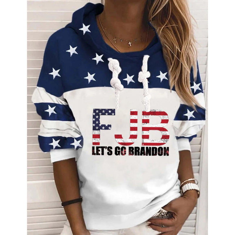 Women's Geometric Print Slim Fit Pullover Hoodie