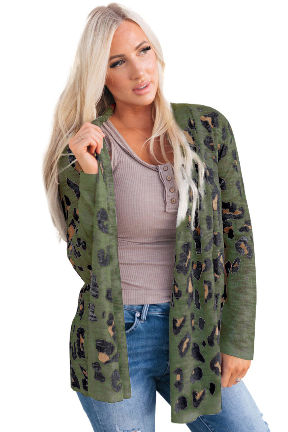 Shiying European and American Cardigan Sweater Women Autumn Print Loose