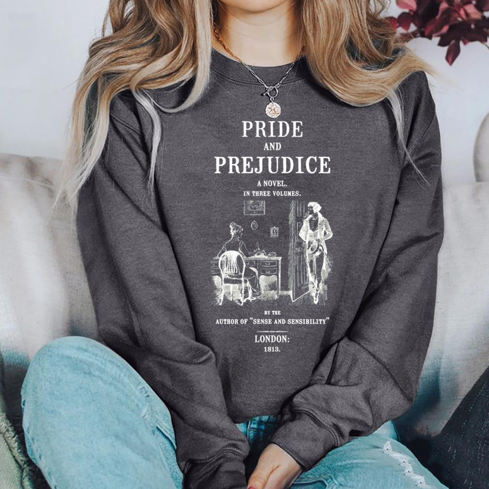 Jane Austen Pride and Prejudice Literary Retro Sweatshirt